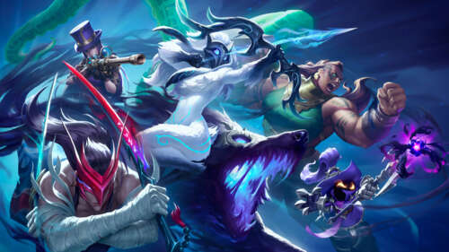 Uma composição impressionante dos personagens de League of Legends: Yone, Kindred... 8K