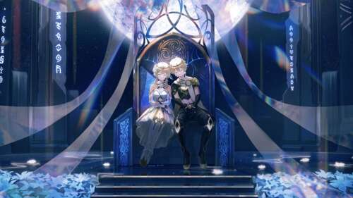 Aether e Lumine, de Genshin Impact, juntos. 8K