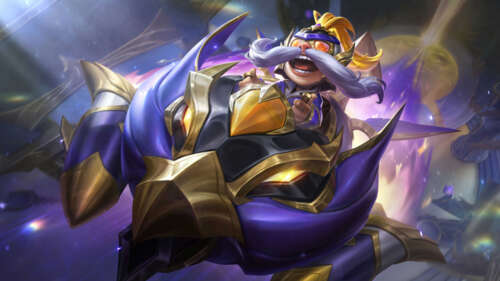 Corki, o piloto Yordle do jogo League of Legends, em um retrato detalhado do personagem. 8K