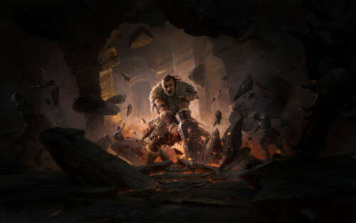 Um guerreiro viking experiente e endurecido em batalha, vestido com uma armadura... 7680x4800