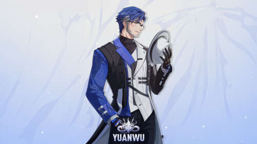 Uma ilustração de alta qualidade do personagem Yuanwu, do videojogo Wuthering Waves.