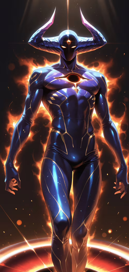 Uma entidade cósmica poderosa e musculosa, com pele escura e rachada que emite um... Samsung Galaxy S10 plus Plus