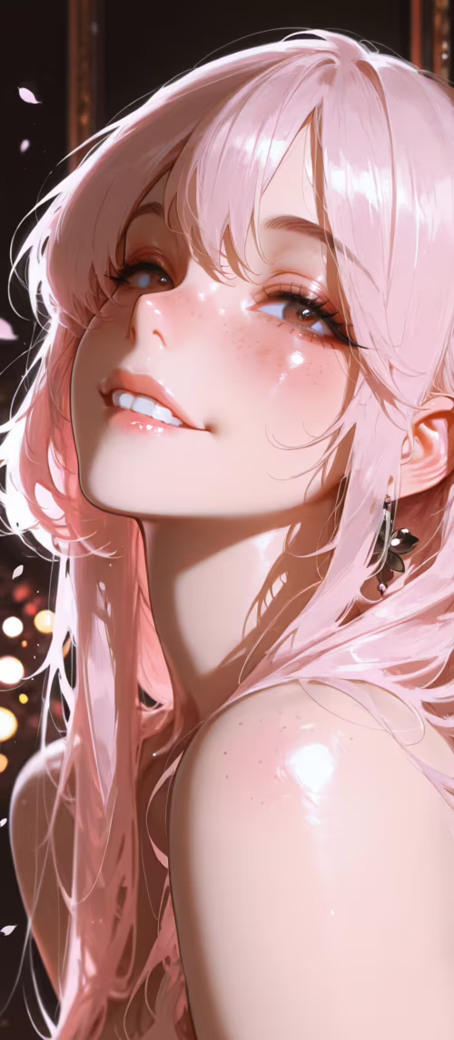 Ilustração digital de Neopolitan, personagem da série RWBY, uma jovem com metade... Redmi 10C