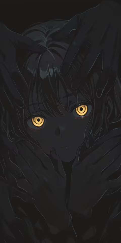 Um retrato em close-up, no estilo anime, de Kurumi Tokisaki, da série Date A Live,...