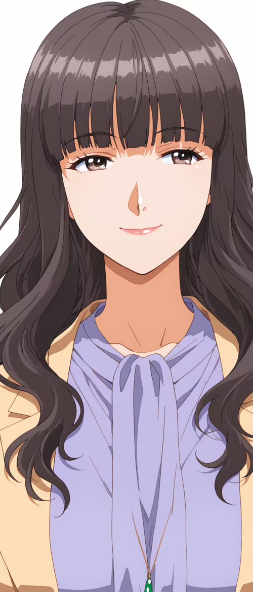 Um retrato de corpo superior de Shihoko Fujimiya, da série «More Than a Married Couple,... Sony Xperia 1