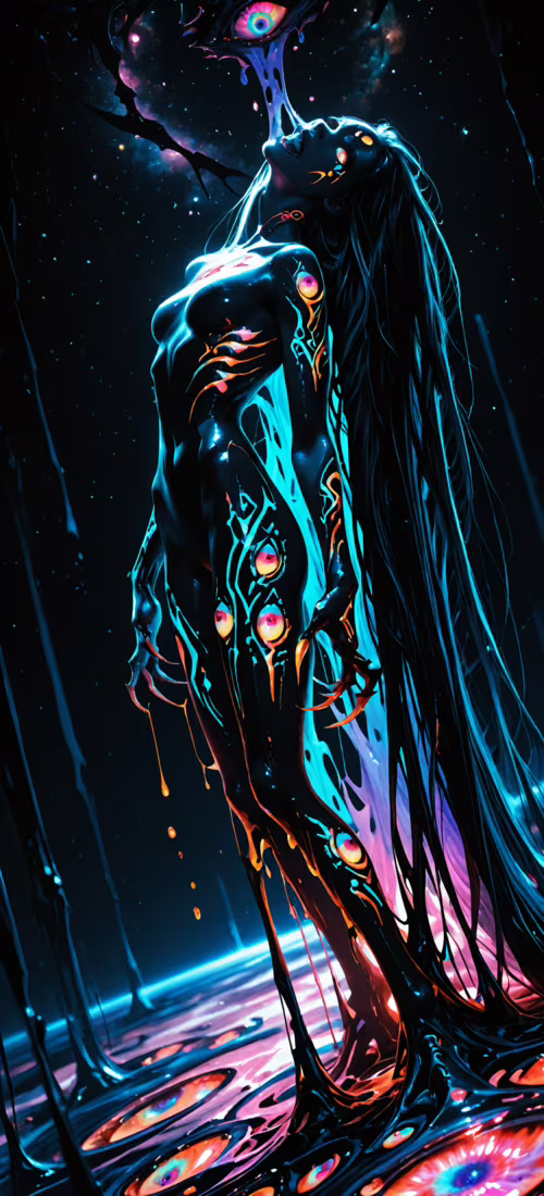 Uma criatura alta e esguia, de aparência sobrenatural e forma feminina, feita de... Huawei Mate 40