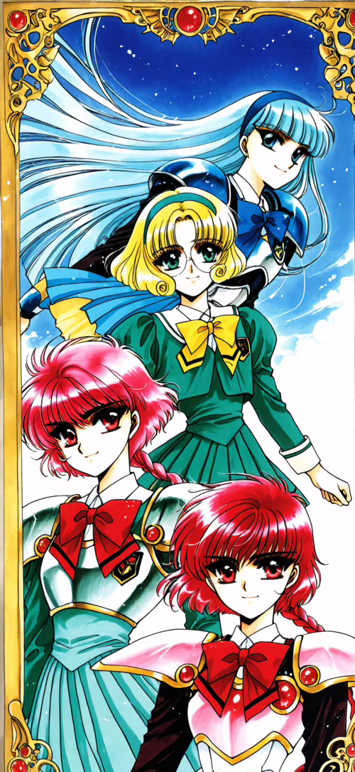 Ilustração de corpo inteiro de Hikaru Shidou, Umi Ryuuzaki e Fuu Hououji, da série... Huawei Nova 8 Pro