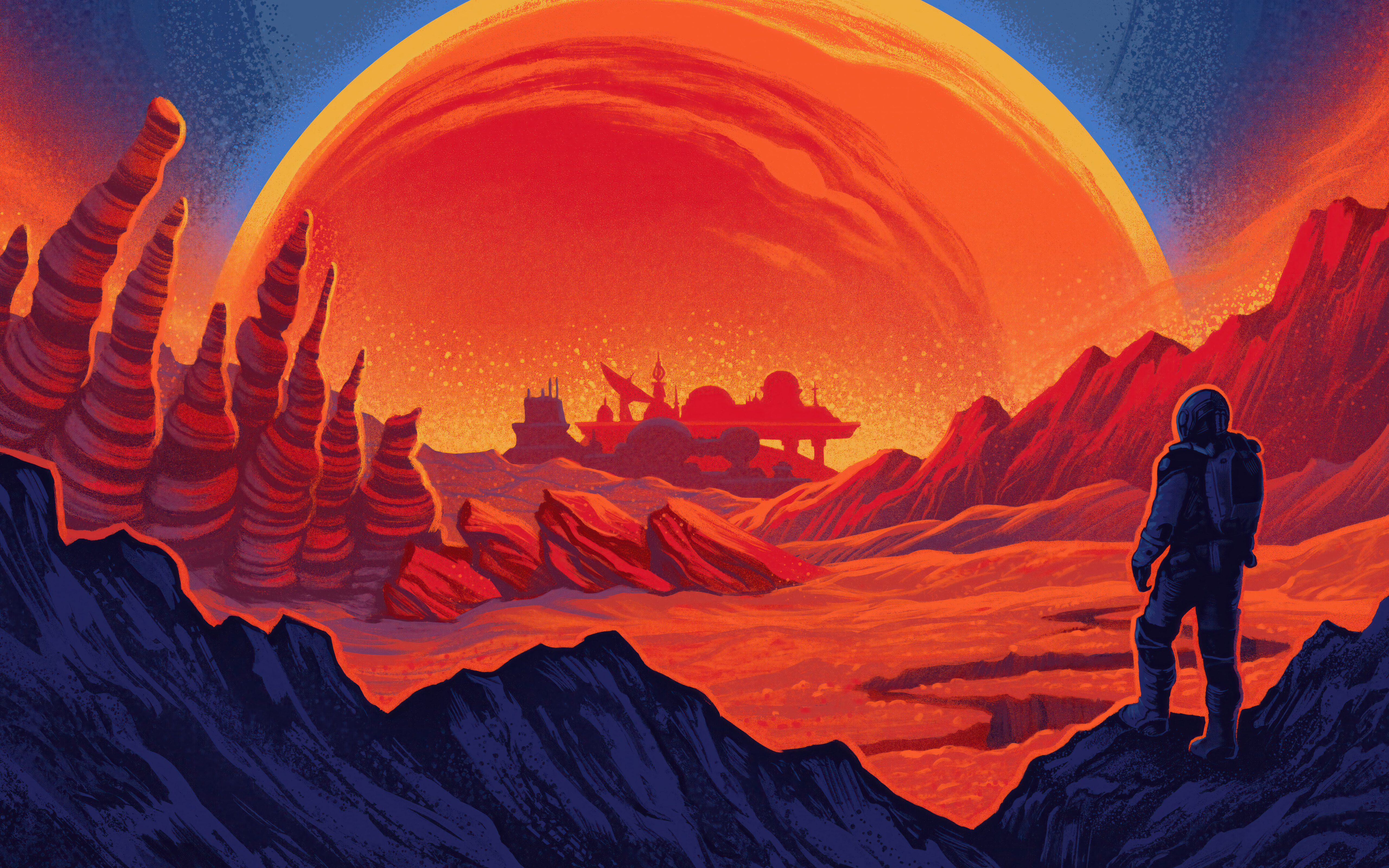 Um plano cinematográfico em close-up de um astronauta, vestido com um fato espacial detalhado, cercado por estrelas e poeira cósmica, no estilo de Starfield.