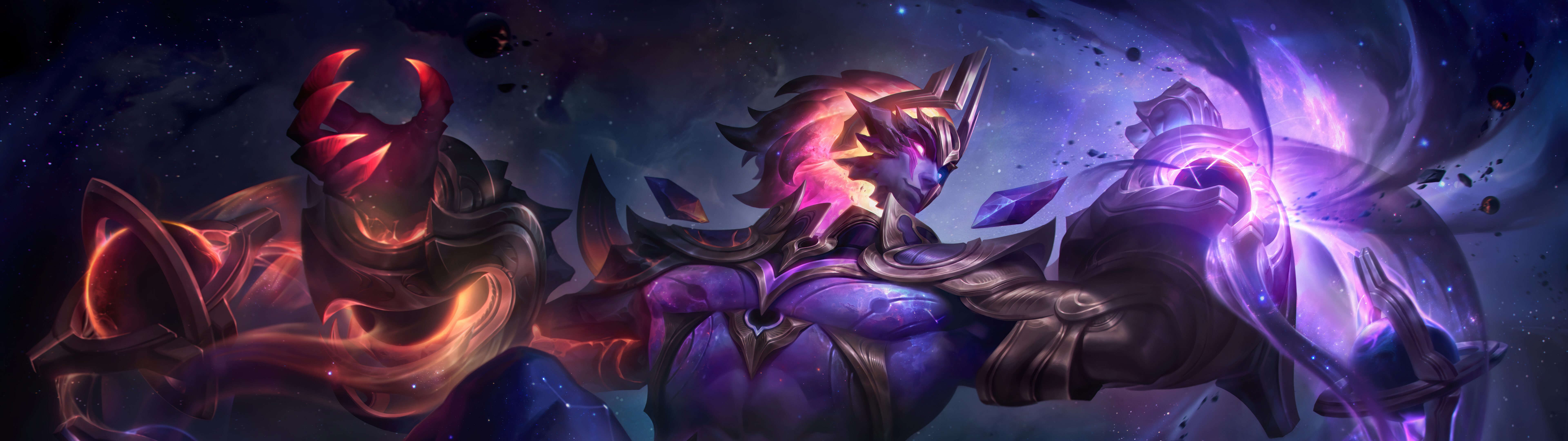 Sylas, de League of Legends, demonstra as suas habilidades mágicas e a sua forte presença.