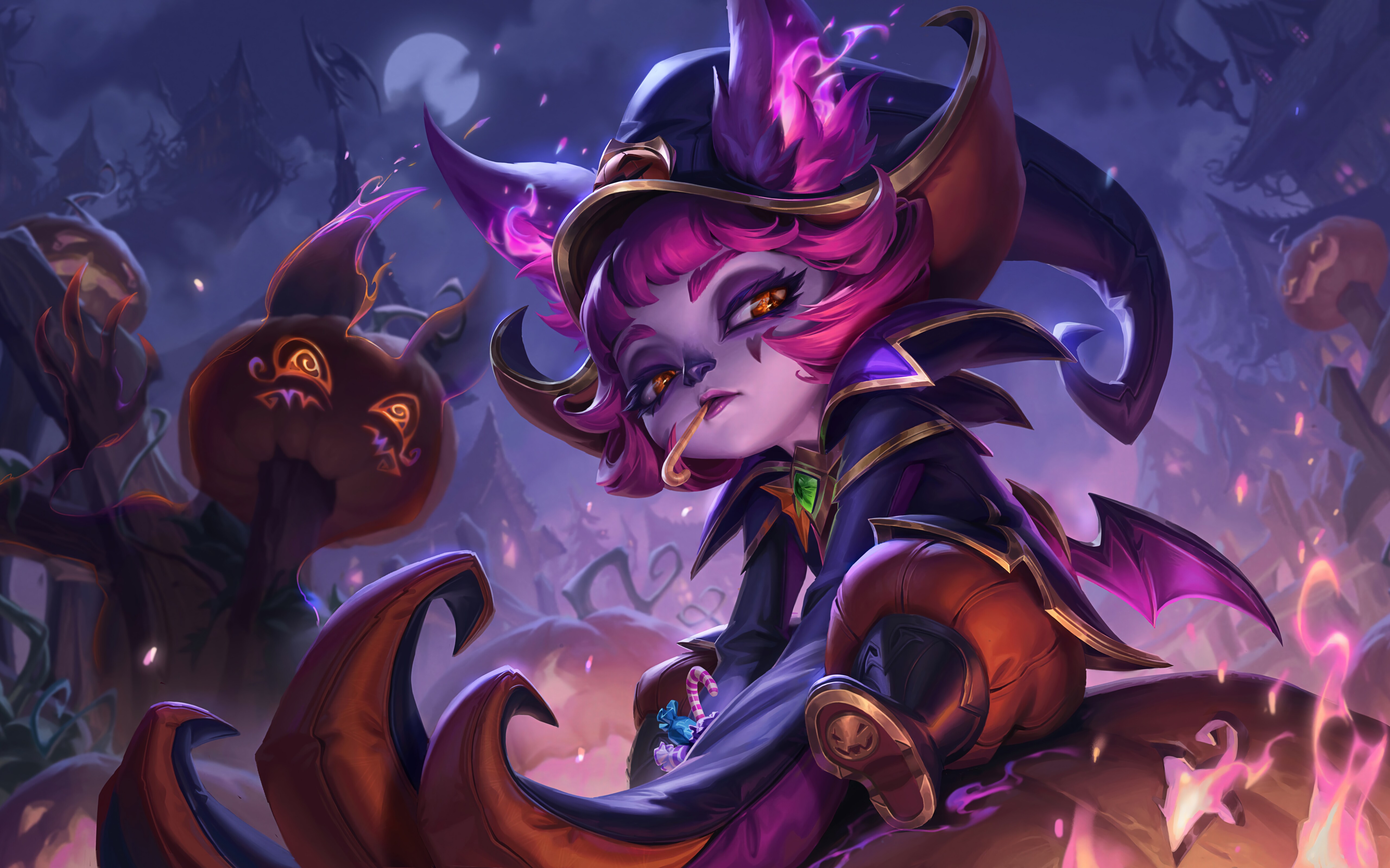 Vex, a maga das sombras de League of Legends, com sua estética característica, sombria e melancólica.