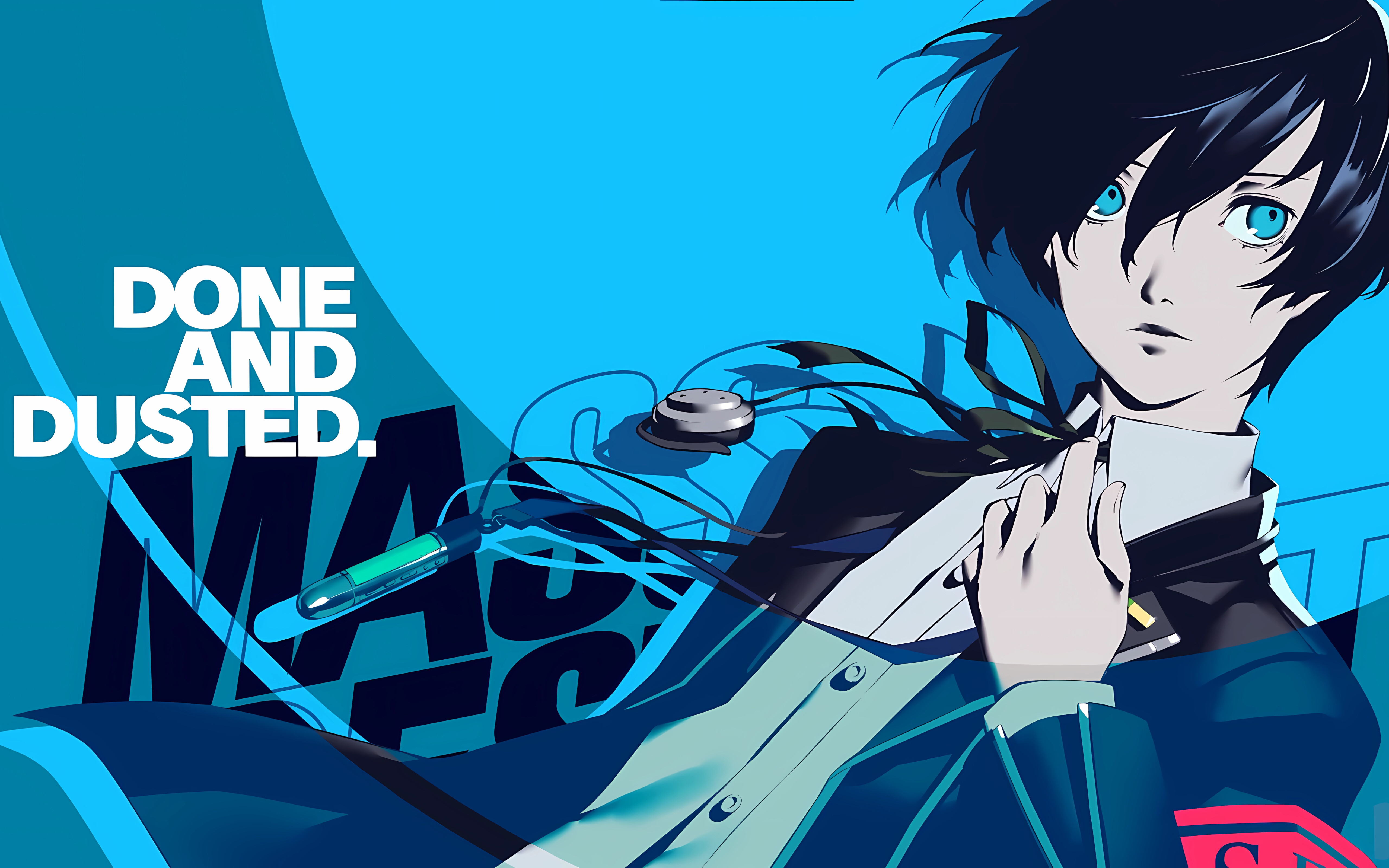 Uma representação de alta qualidade de Makoto Yuki, do videojogo Persona 3 Reload.