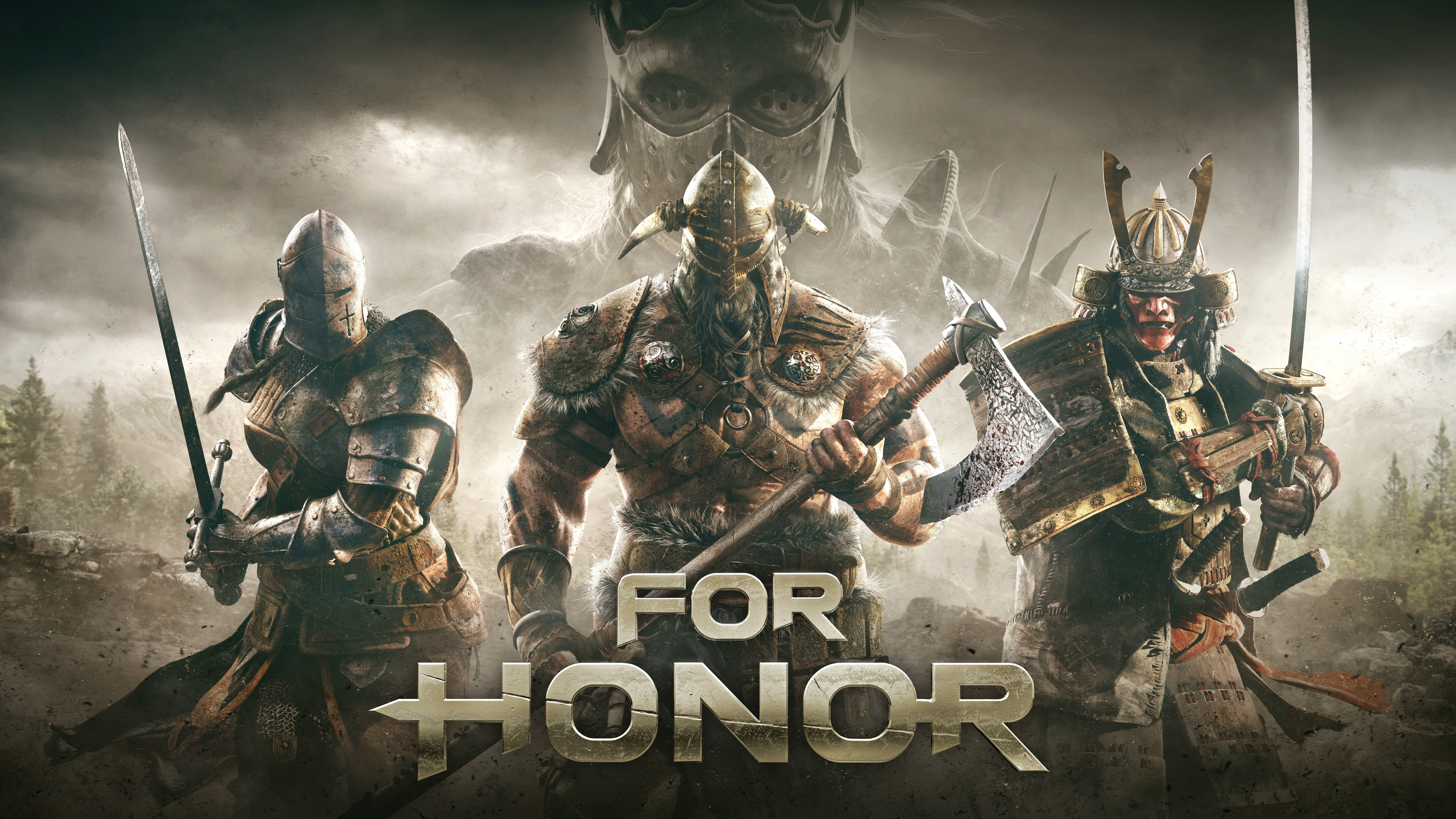Um guerreiro Cavaleiro fortemente blindado, proveniente do videojogo For Honor, a preparar-se para o combate medieval.