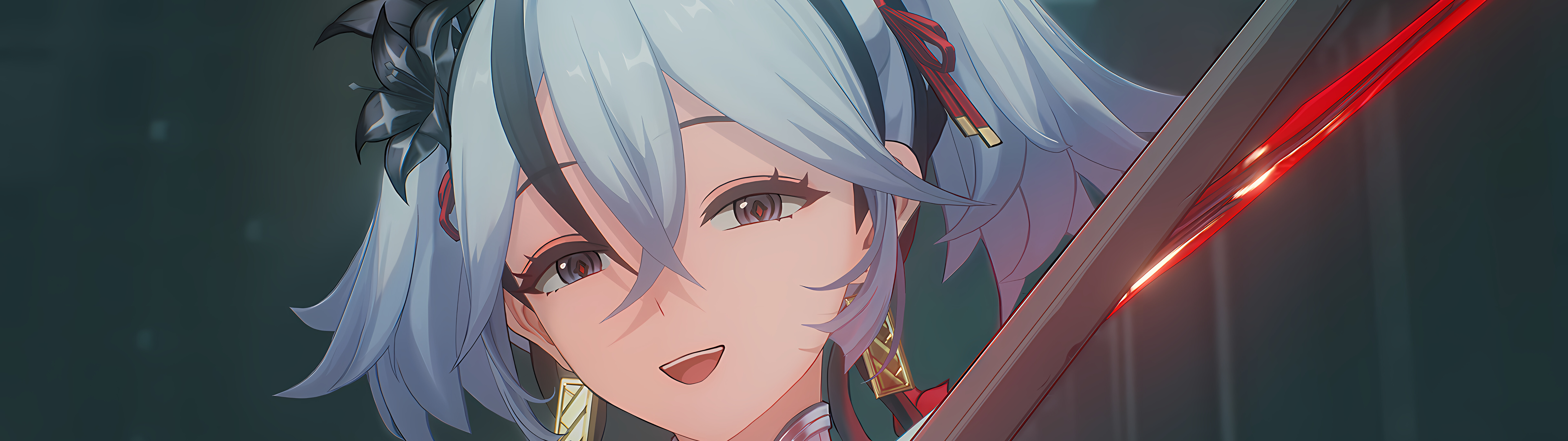 Uma ilustração detalhada da personagem Camellya, do videojogo Wuthering Waves.