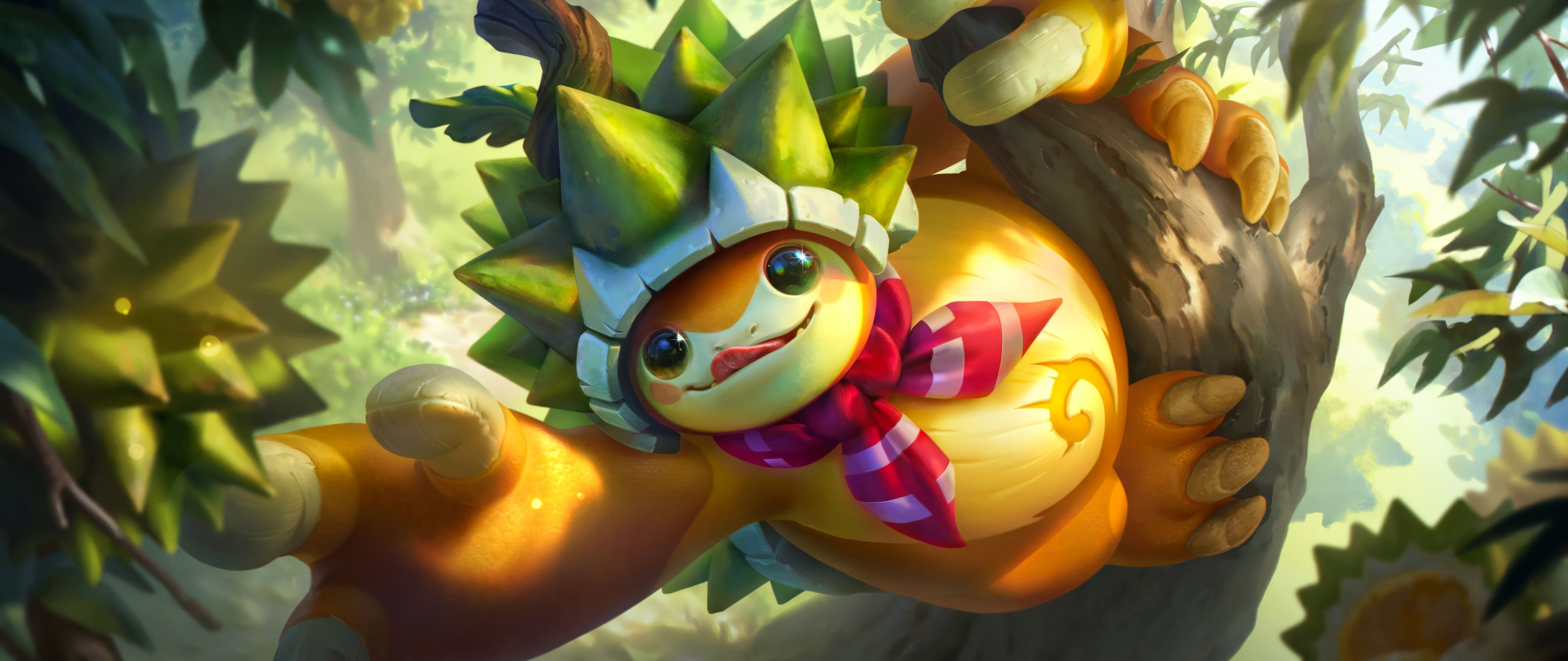 Rammus, o campeão do League of Legends, um tatu fortemente blindado, exibindo sua característica carapaça com espinhos.